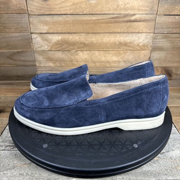 Paul Green Selby Womens Sz US 7 UK 4.5 Shoes Loafers Space Suede Navy Blue - Picture 3 of 10
